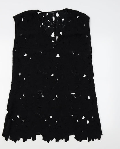 Primark Womens Black Fair Isle  Pencil Dress  Size L