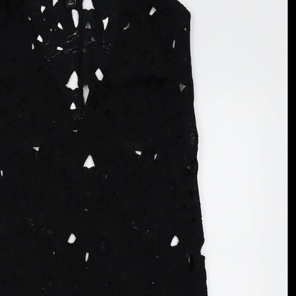 Primark Womens Black Fair Isle  Pencil Dress  Size L