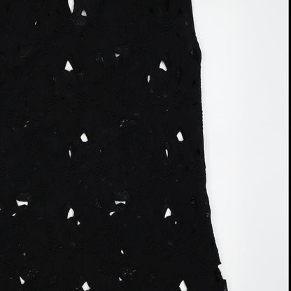 Primark Womens Black Fair Isle  Pencil Dress  Size L