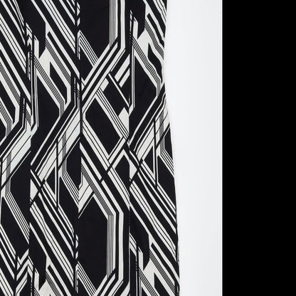 Oasis Womens Black Geometric  Pencil Dress  Size 10