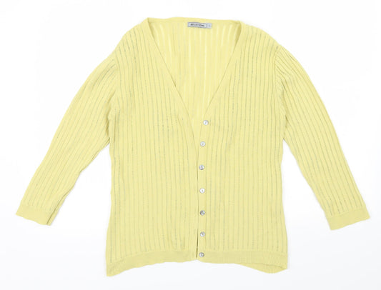 Reflections Womens Green   Cardigan Jumper Size L