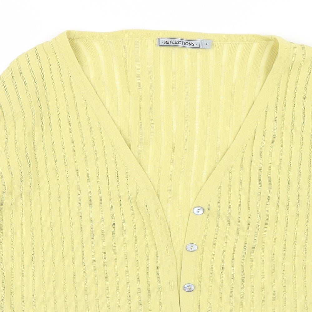 Reflections Womens Green   Cardigan Jumper Size L