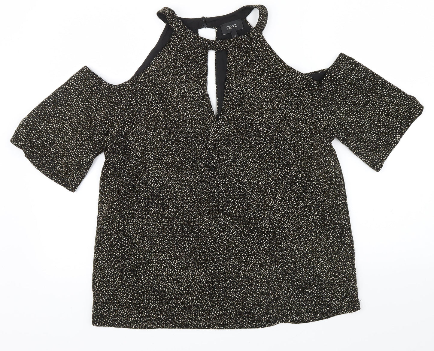 Womens UK Size 14 NEXT Gold Basic T-Shirt