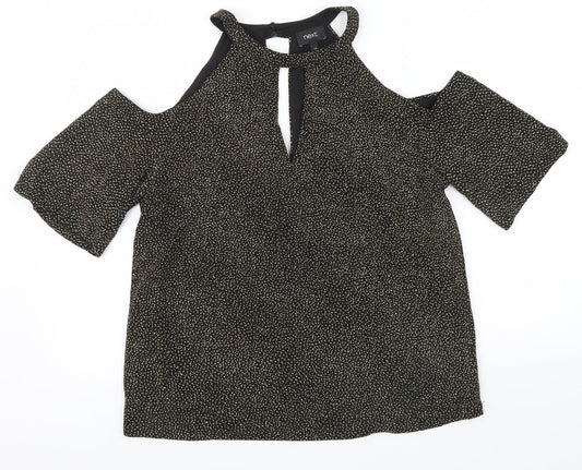 Womens UK Size 14 NEXT Gold Basic T-Shirt