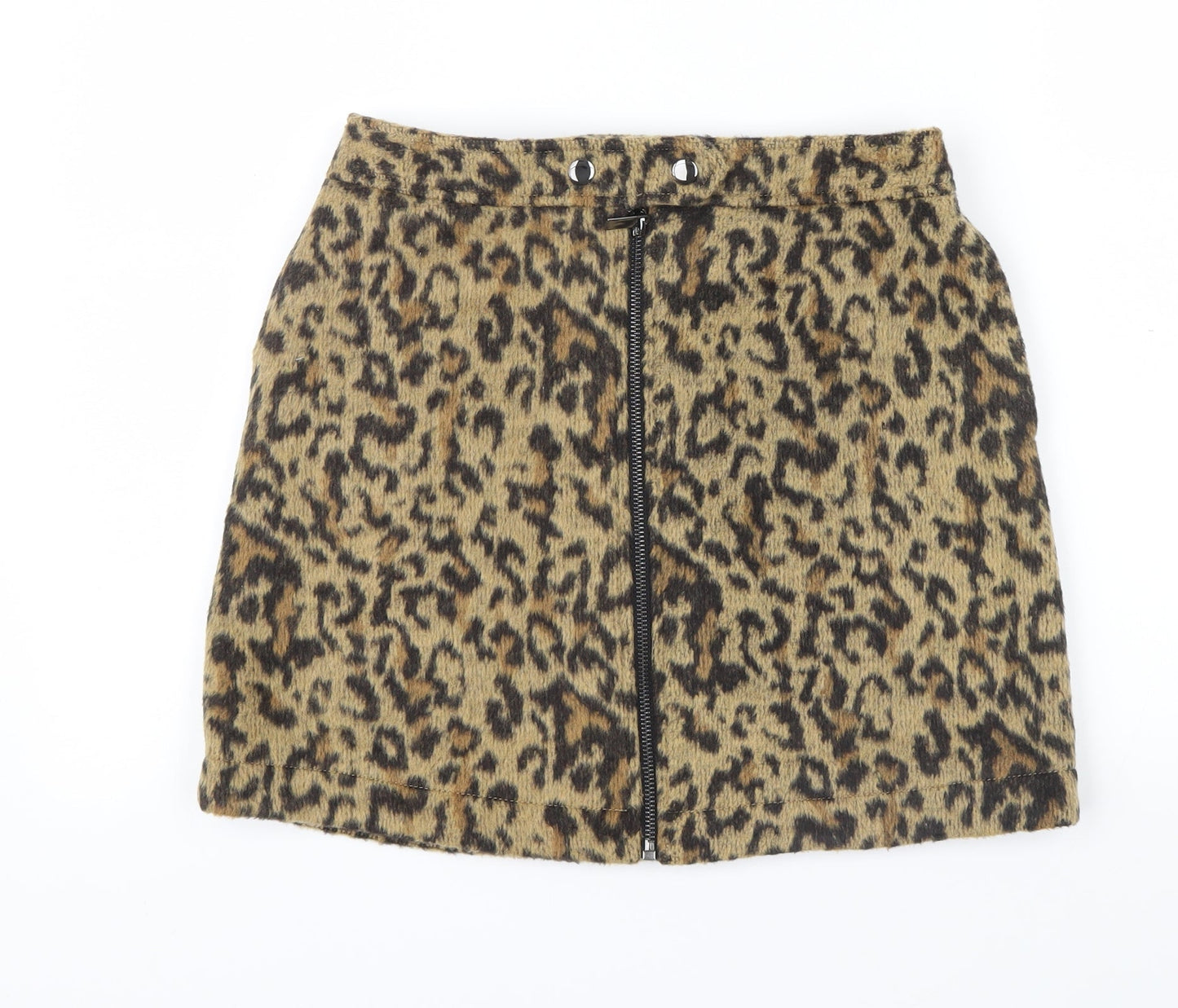 NEXT Womens Brown Animal Print  A-Line Skirt Size 8