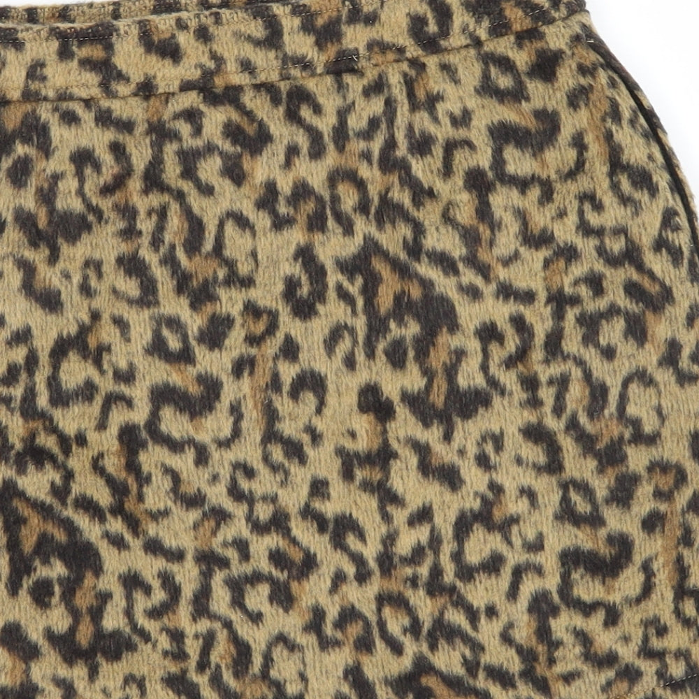 NEXT Womens Brown Animal Print  A-Line Skirt Size 8