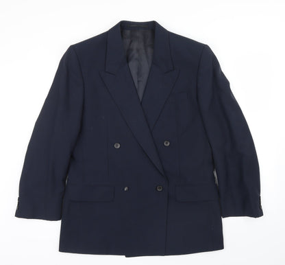 WAYNE HENNINGS Mens Blue   Jacket Suit Jacket Size 40