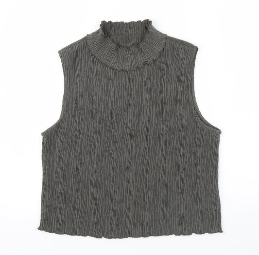 M&S Womens Green   Basic T-Shirt Size 14  - CRUSH LOOK