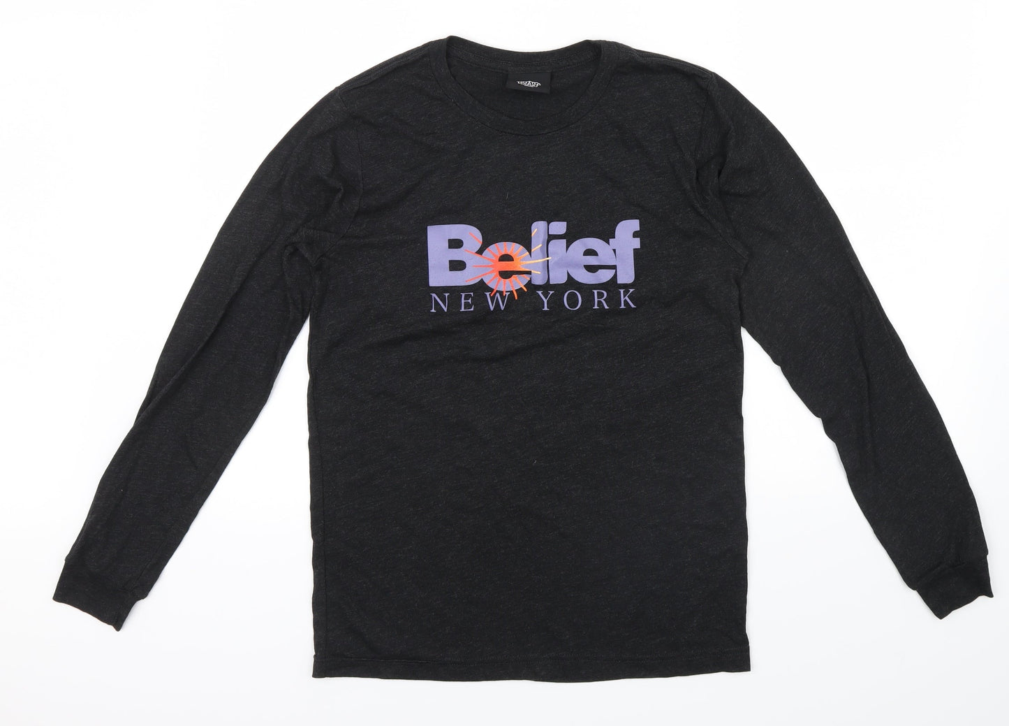 EVER UPWARD Womens Black   Basic T-Shirt Size S  - BELIEF NEW YORK