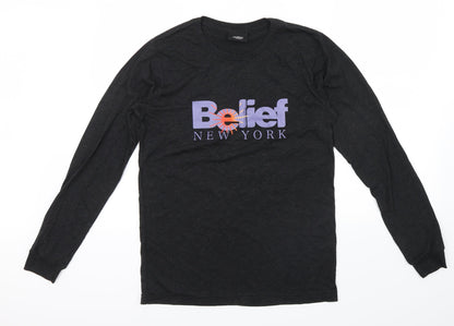 EVER UPWARD Womens Black   Basic T-Shirt Size S  - BELIEF NEW YORK