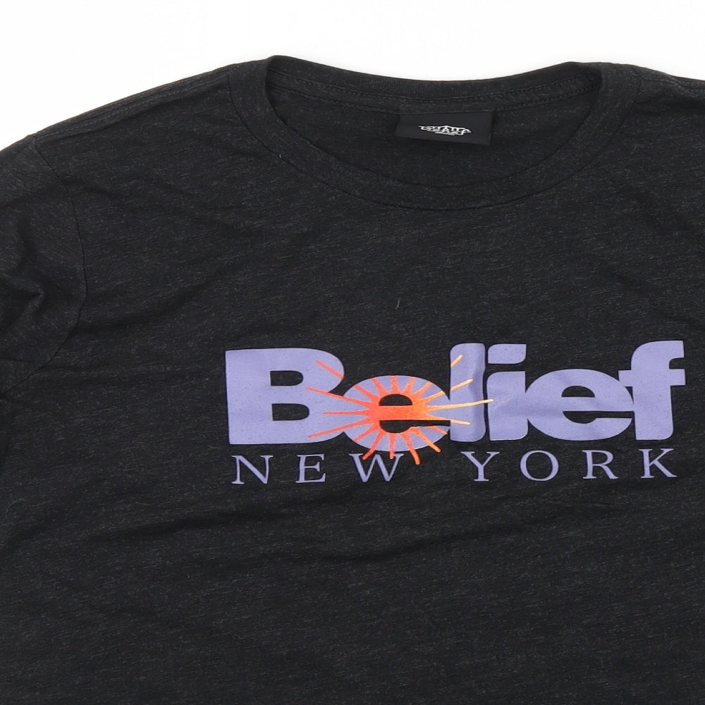 EVER UPWARD Womens Black   Basic T-Shirt Size S  - BELIEF NEW YORK
