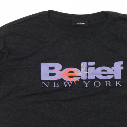 EVER UPWARD Womens Black   Basic T-Shirt Size S  - BELIEF NEW YORK