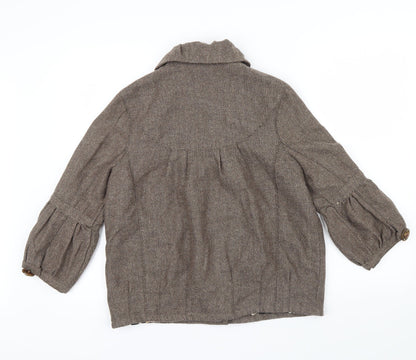 River Island Womens Brown   Jacket  Size 12  - Puff sleeve