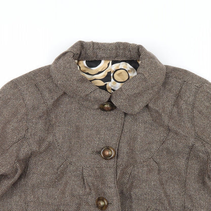 River Island Womens Brown   Jacket  Size 12  - Puff sleeve