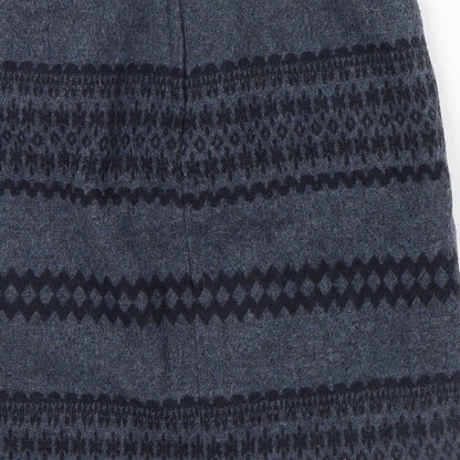 NEWLOOK Womens Grey Geometric  A-Line Skirt Size 6