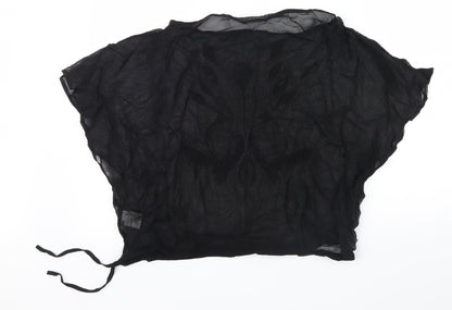 Miss Selfridge Womens Black   Basic Blouse Size 12  - BEAD DETAIL