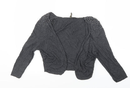 Divided by H&M Womens Grey  Knit Cardigan Jumper Size 12
