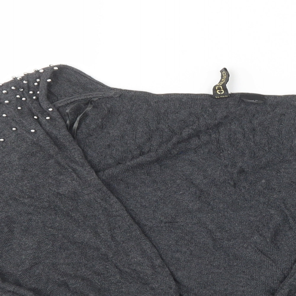 Divided by H&M Womens Grey  Knit Cardigan Jumper Size 12