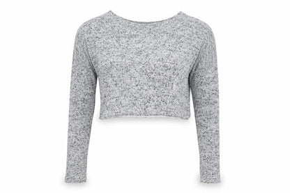 Womens UK Size S Divided by H&M Grey Cropped T-Shirt