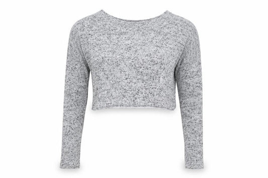 Womens UK Size S Divided by H&M Grey Cropped T-Shirt