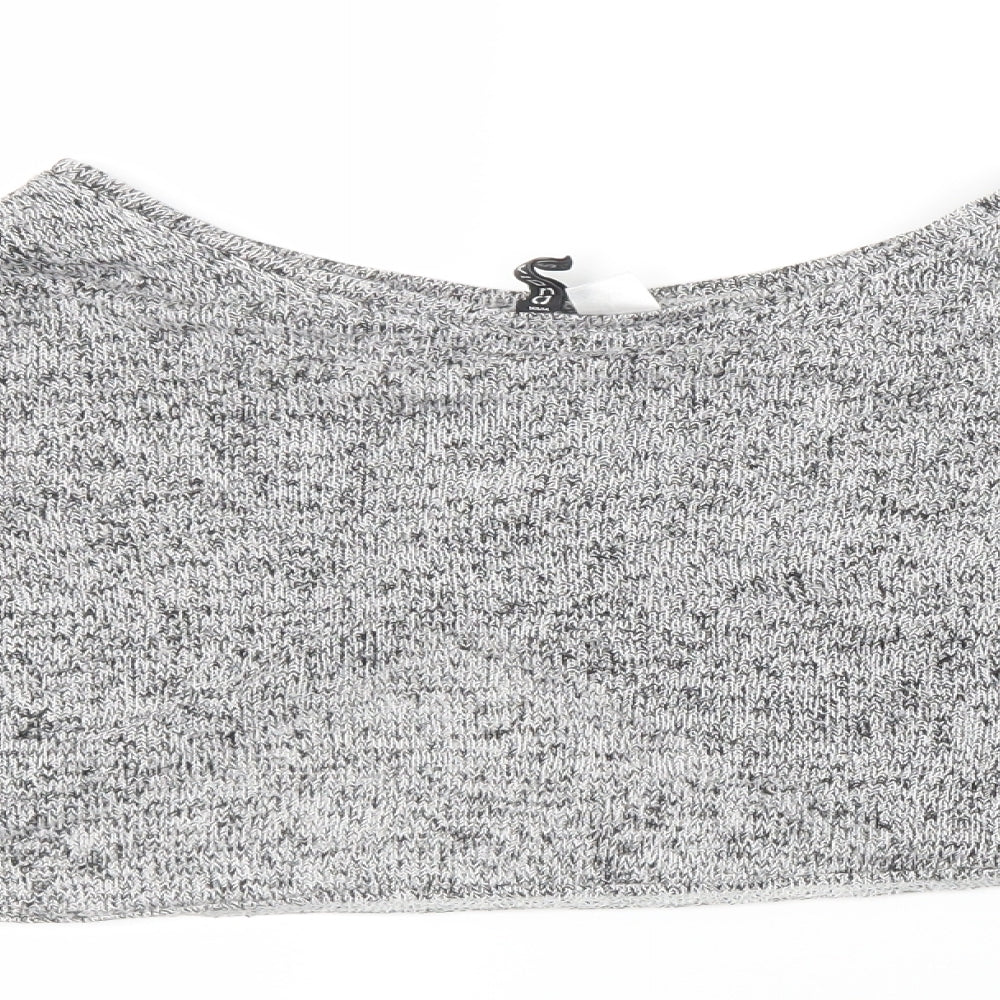 Divided by H&M Womens Grey  Knit Cropped T-Shirt Size S