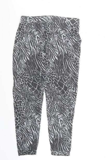 George Womens Grey Animal Print  Trousers  Size 12 L26.5 in