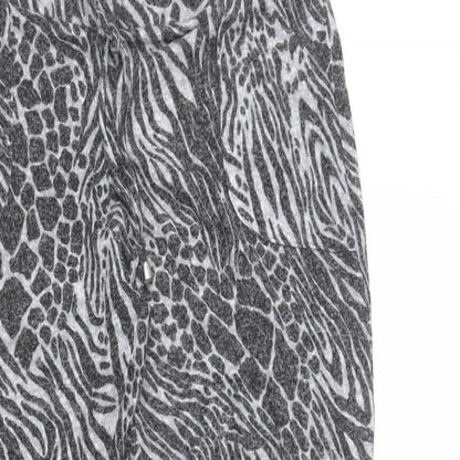 George Womens Grey Animal Print  Trousers  Size 12 L26.5 in