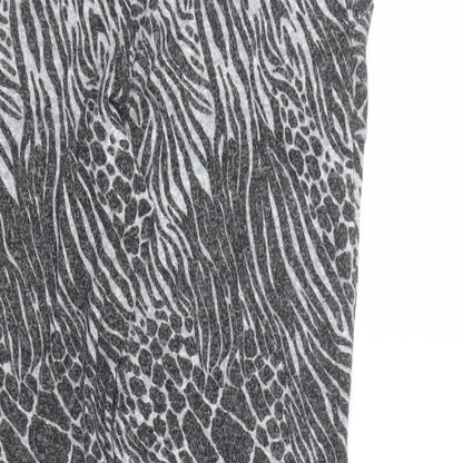 George Womens Grey Animal Print  Trousers  Size 12 L26.5 in