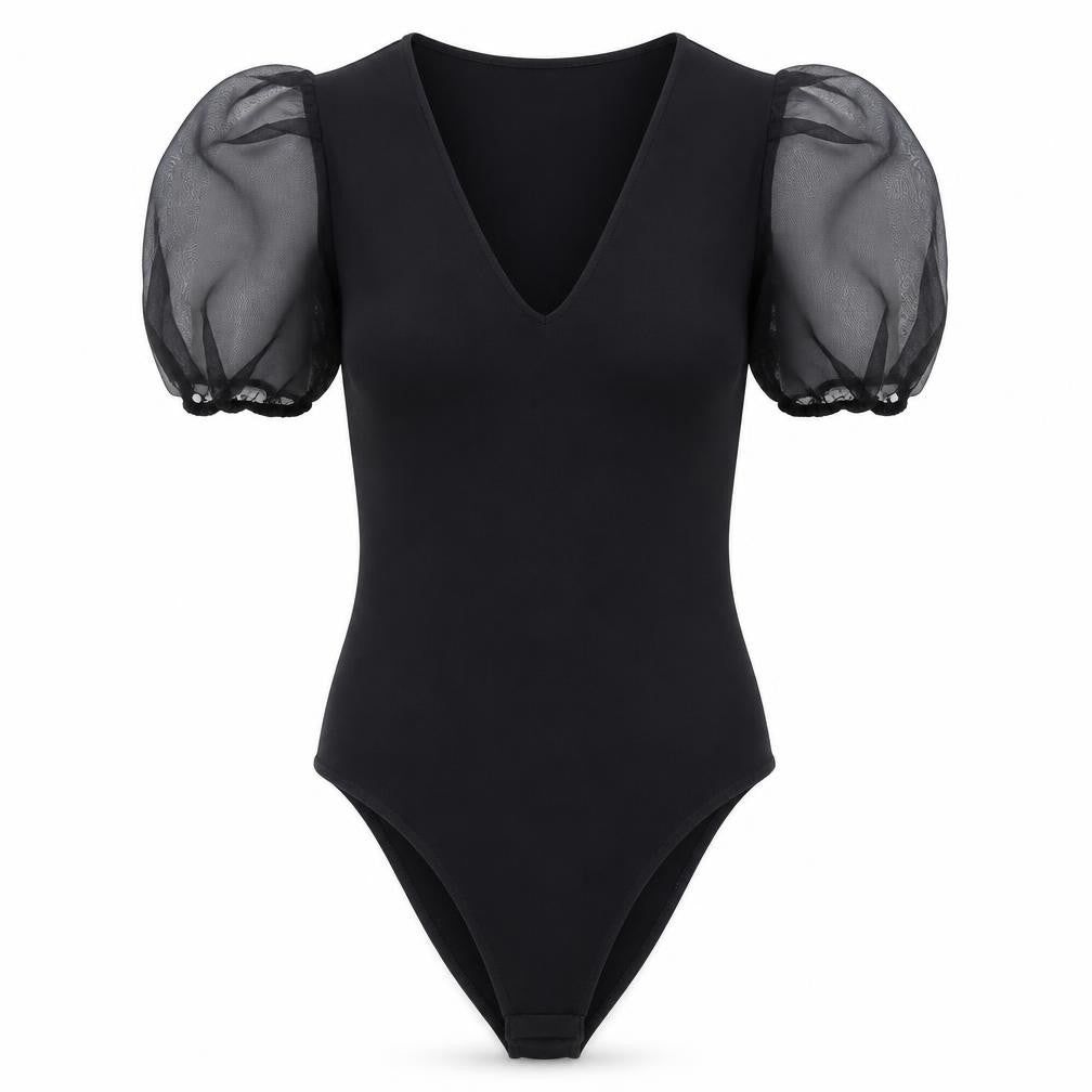 Womens UK Size 6 New Look One-Piece Black Bodysuit