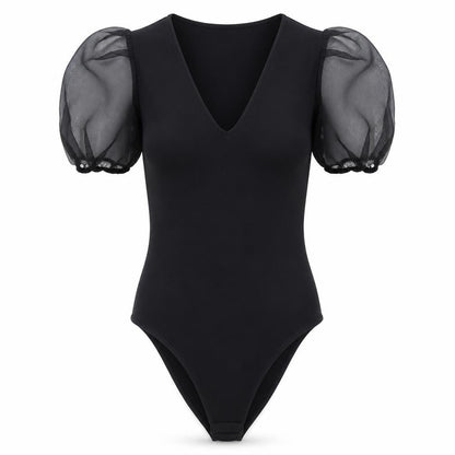 Womens UK Size 6 New Look One-Piece Black Bodysuit
