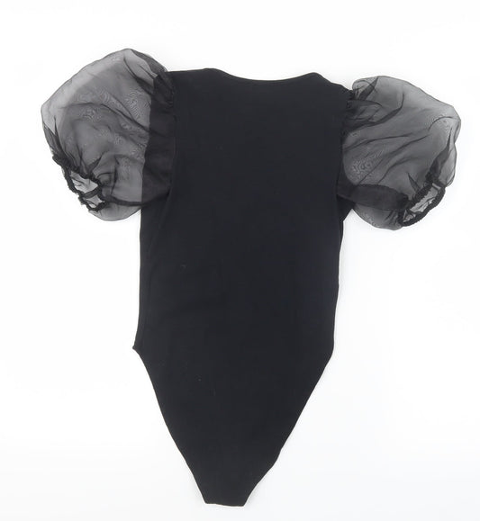 New Look Womens Black   Bodysuit One-Piece Size 6