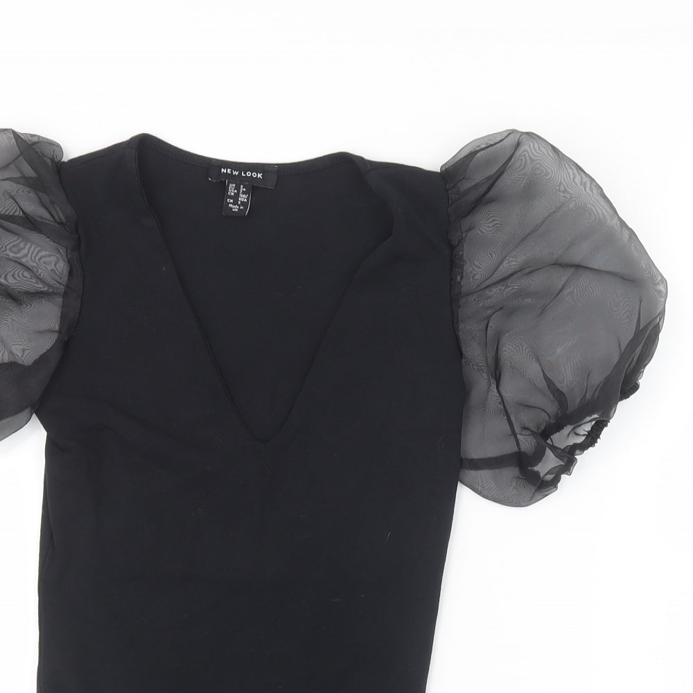 New Look Womens Black   Bodysuit One-Piece Size 6