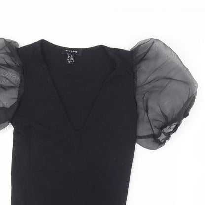 New Look Womens Black   Bodysuit One-Piece Size 6