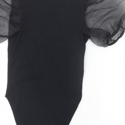 New Look Womens Black   Bodysuit One-Piece Size 6
