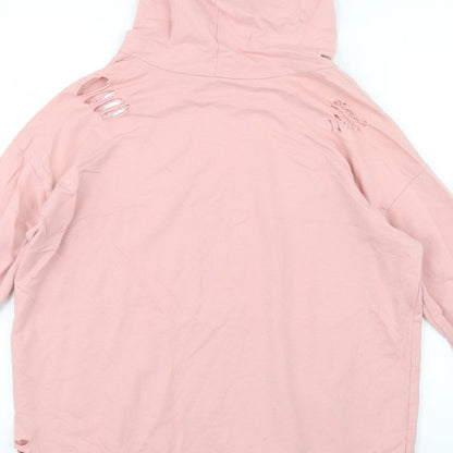 Select Womens Pink   Pullover Hoodie Size 10