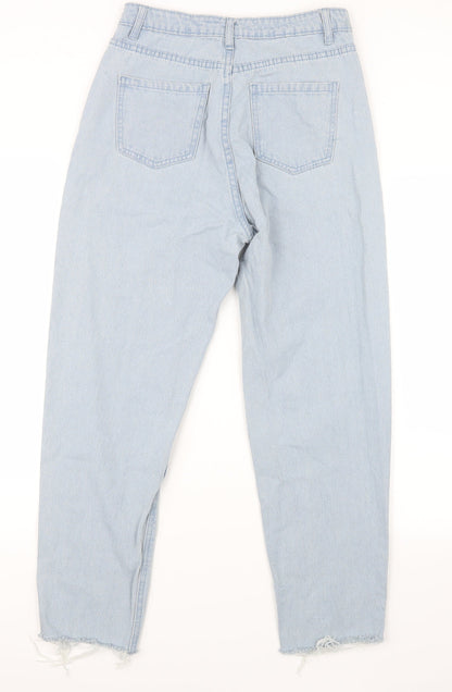 Missguided Womens Blue  Denim Straight Jeans Size 10 L27.5 in