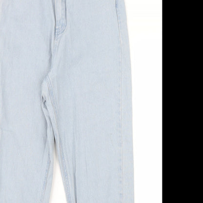 Missguided Womens Blue  Denim Straight Jeans Size 10 L27.5 in