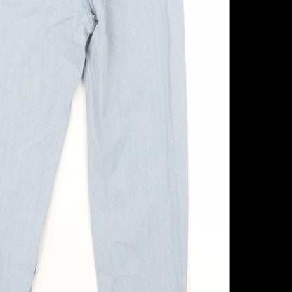 Missguided Womens Blue  Denim Straight Jeans Size 10 L27.5 in