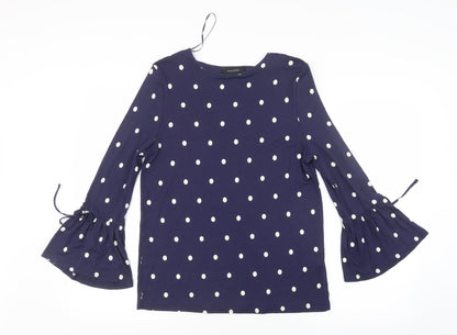 Womens UK Size 12 Atmosphere Blue Basic T-Shirt