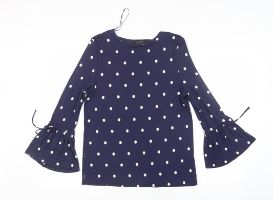 Womens UK Size 12 Atmosphere Blue Basic T-Shirt