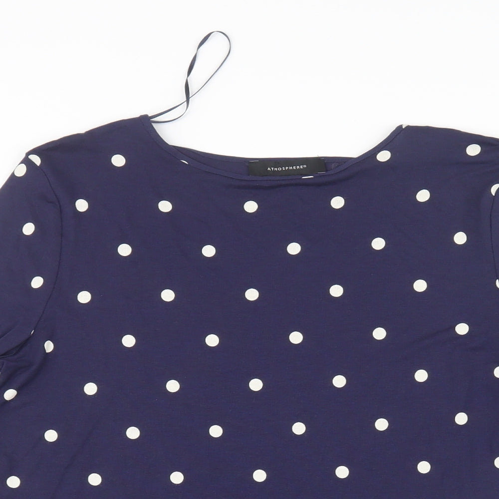 Womens UK Size 12 Atmosphere Blue Basic T-Shirt