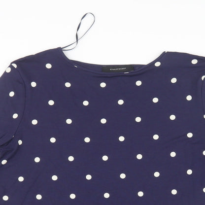 Womens UK Size 12 Atmosphere Blue Basic T-Shirt