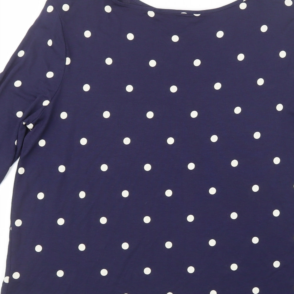 Womens UK Size 12 Atmosphere Blue Basic T-Shirt
