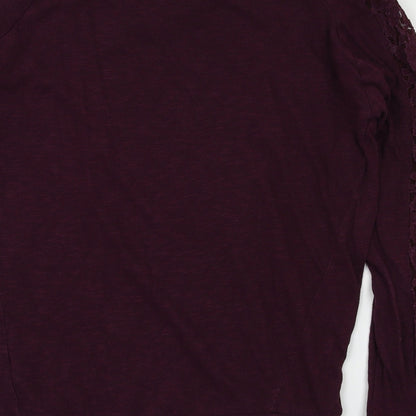 New Look Womens Purple Floral  Pullover Jumper Size 8