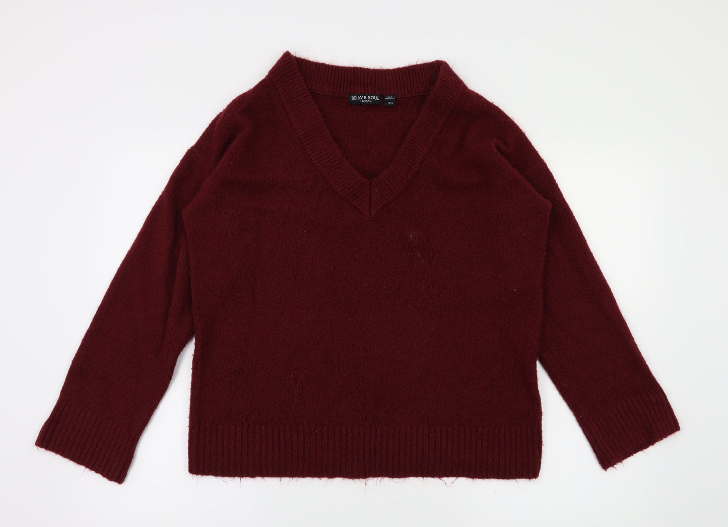 Brave Soul Womens Red   Pullover Hoodie Size XS