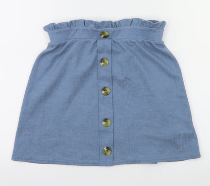 New Look Womens Blue   A-Line Skirt Size 10  - Stretch waistband