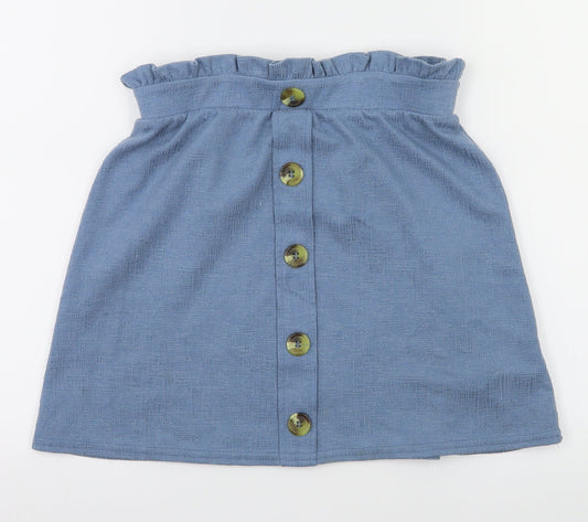 New Look Womens Blue   A-Line Skirt Size 10  - Stretch waistband