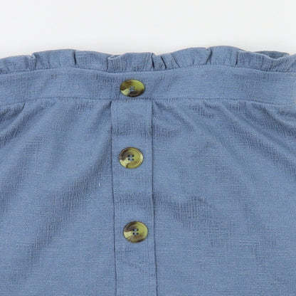 New Look Womens Blue   A-Line Skirt Size 10  - Stretch waistband