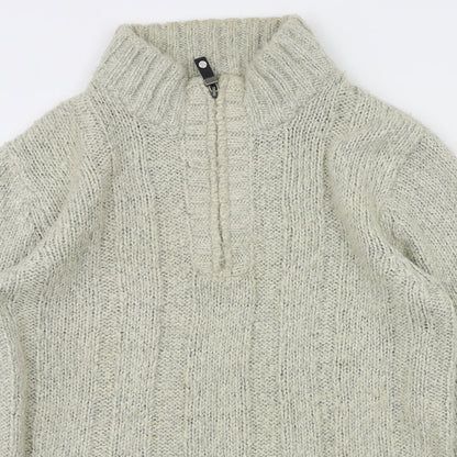 Mens UK Size S Easy Beige Pullover Sweatshirt