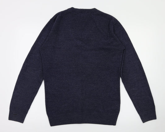 Mens UK Size S easy Blue Pullover Sweatshirt